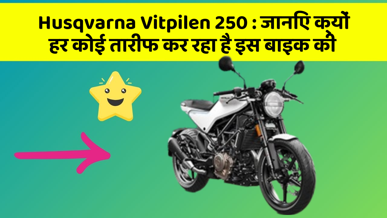 Husqvarna Vitpilen 250: जानिए क्यों हर कोई तारीफ कर रहा है इस बाइक की
