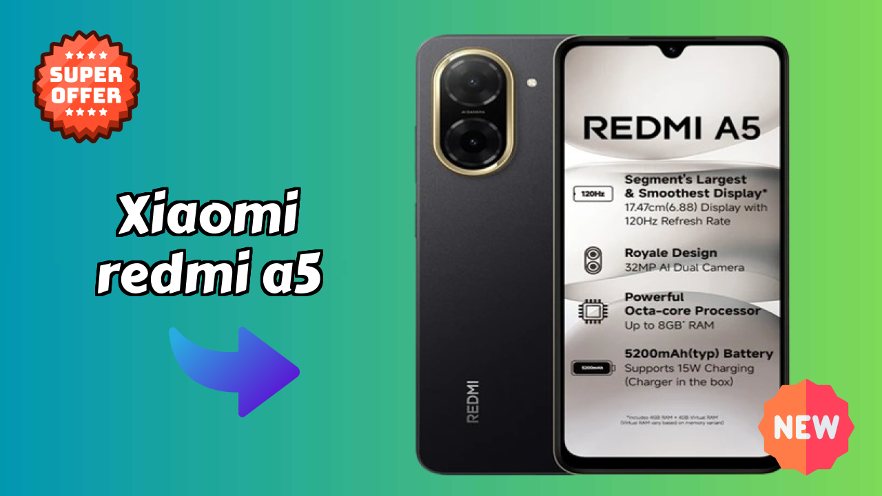 Xiaomi Redmi A5 at ₹6,099 - Complete Specifications